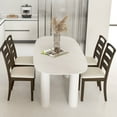thumbnail image 2 of Costway Modern Dining Chair Set of 4 Upholstered Farmhouse Chairs with Rubber Wood Frame, 2 of 8