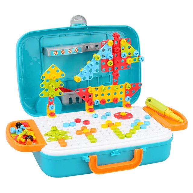 Juguetes Para Niño Juego de taladros y tornillos para niños, juguetes educativos para construir ladrillos, juego de taladros DIY Juguetes Para Bebe 1 Año