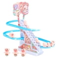 thumbnail image 1 of Kids Electric Climbing Stairs Toy DIY Small Penguin Dinosaur Rail Racing Track Music Roller Coaster Duck Toy For Baby Kids Gift 3Piglet, 1 of 6