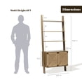 thumbnail image 2 of LuxenHome 4-Shelf Etagere Bookcase with 2-Door Cabinet Storage, 2 of 8