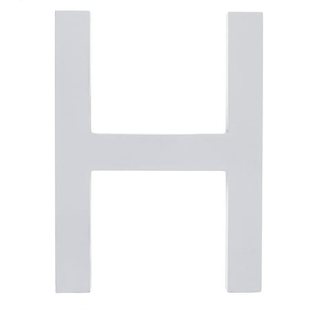 MDF Wood White Painted Letter H (6 Inches)