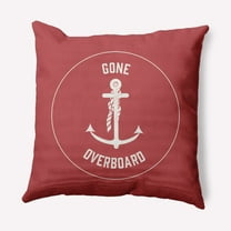 Simply Daisy 18" x 18" Gone Forever Overboard Nautical Indoor/Outdoor Throw Pillow