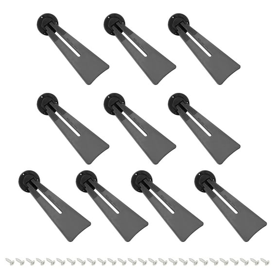 Uxcell 6.77" Easel Back, 10 Sets Plastic Picture Frame Back Stand with Screws, Black