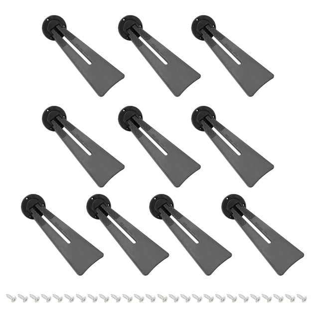 Uxcell 6.77" Easel Back, 10 Sets Plastic Picture Frame Back Stand with Screws, Black