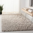 thumbnail image 3 of SAFAVIEH Rio Kynaston Solid Polyester Shag Area Rug, Black/Ivory, 6' x 6' Square, 3 of 5