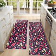 thumbnail image 4 of Kitchen Rugs Sets Of 2,Dark Blue Christmas Pattern Anti Fatigue Kitchen Mat Rugs Non Slip Washable,Decorative Kitchen Floor Mats for Kitchen,Sink,Laundry,17"X47", 4 of 5