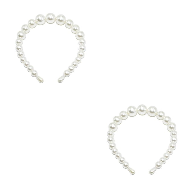 Minnieouse Exquisita perla Diadema Ajustable Resistente al desgaste Universal Chic Accesorios para el peinado del cabello Regalos para el día de San Type2 NO2 Minnieouse CBP232406