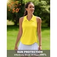 thumbnail image 5 of Pinspark Women's Sports Polo Shirts Sleeveless Summer Golf Tank Lightweight Quick Dry Collared Golf Shirt Sportswear, 5 of 8