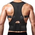 thumbnail image 1 of Corrector de postura torácico - Soporte magnético para aliviar el dolor de cuello, hombros, espalda alta y baja - Corrector de postura perfecto para la columna cervical y lumbar - Cinturón totalmente, 1 of 5