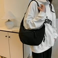 thumbnail image 5 of HUISZJ Shoulder Bag Half Moon Bag, Large Capacity Crossbody Bag, Adjustable Strap Shoulder Bag for Travel Commute Work (Black), 5 of 10