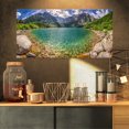 thumbnail image 1 of Tatra Lake at Dawn Panorama - Landscape Canvas Art Print, 1 of 3