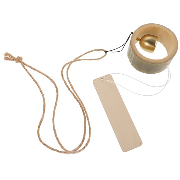 HEATSHAKING Hanging Wind Bell For Door Green Bamboo 1Pcs
