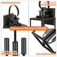 thumbnail image 4 of Luz de Pared Exterior Yochoice 3 Luces 48 cm Resistente al Agua Negra, 4 of 7