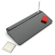Audio-Visual Direct Glass Desktop Whiteboard Buddy Notepad Set, Black