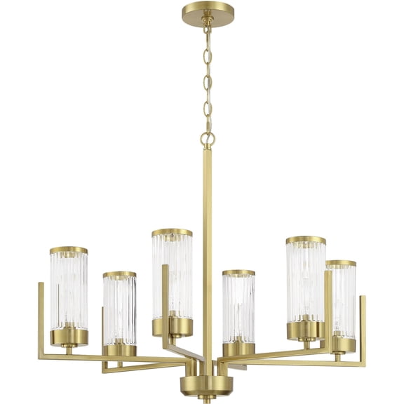 60126-SB Craftmade Lighting Whittley - 6 Light Chandelier-25 Inch Tall and 29.75 Inch Wide