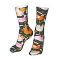 thumbnail image 6 of Xecao Roosters and Chicks Print Fashion No Heel Casual Crew Socks Cushioned Breathable for Men Women - Moisture wicking,Not easy to fade Suitable for daily, 6 of 7
