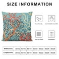 thumbnail image 5 of Qinduosi Nautical Coral Throw Pillow Covers Inch Teal Beach Starfish Pillow Covers Farmhouse Ocean Outdoor Pillowcases Linen Cushion Covers for Couch Sofa Bed Decor (Pack of White, 5 of 5