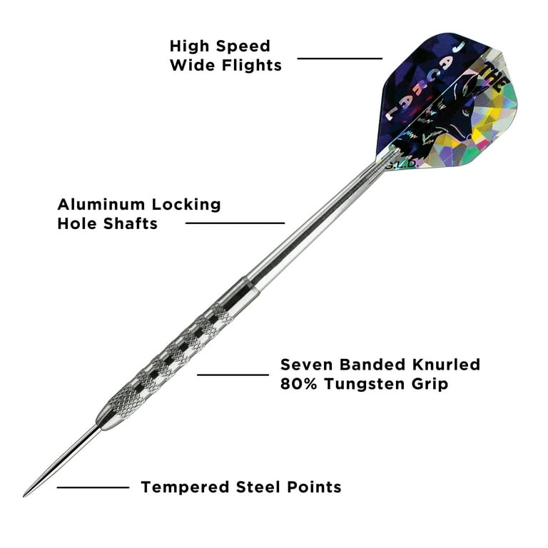 ダーツ DARTSLIVE SPECIAL PACK TON EIGHTY Viper Jackal 80% Tungsten Steel Tip Dart Set with Case, 23 Grams