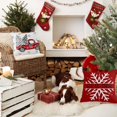 thumbnail image 2 of Christmas Tree Truck Decorations Pillow Covers 18x18 Set of 2, Cotton Linen Reversible Throw Pillows Covers for Outdoor Couch Sofa Living Room, Buffalo Plaid Snowflake Couch Pillows Cushion Cover, 2 of 6