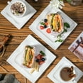thumbnail image 4 of MALACASA, Series Mario, 60-Piece Porcelain Dinnerware Set, Ivory White Dinner Set, Service for 12, 4 of 8