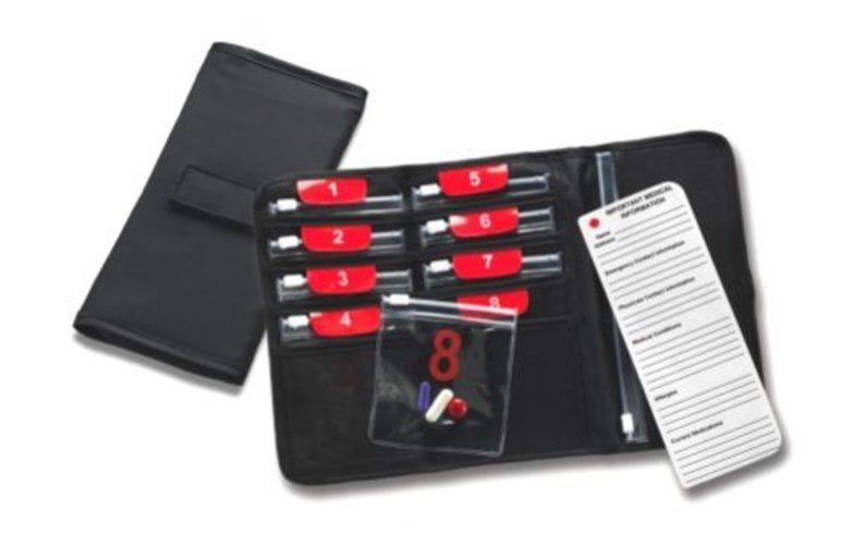 Portable Pill Organiser in Sleek Black - Unisex – Donna May London