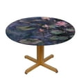 thumbnail image 3 of JEUXUS Tablecloth Water-Lilies in Violet 1908, Gold Solid Round Table Cover White, 3 of 7