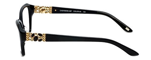 Silver Dollar Designer Reading Glasses Cashmere 467 53mm in Caviar +3.00