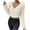 Beige, variant on EchfiProm Womens Holiday Sweaters Purple V Neck Pullover Cropped Valentines Slim Fit Tops for Women Long Sleeve