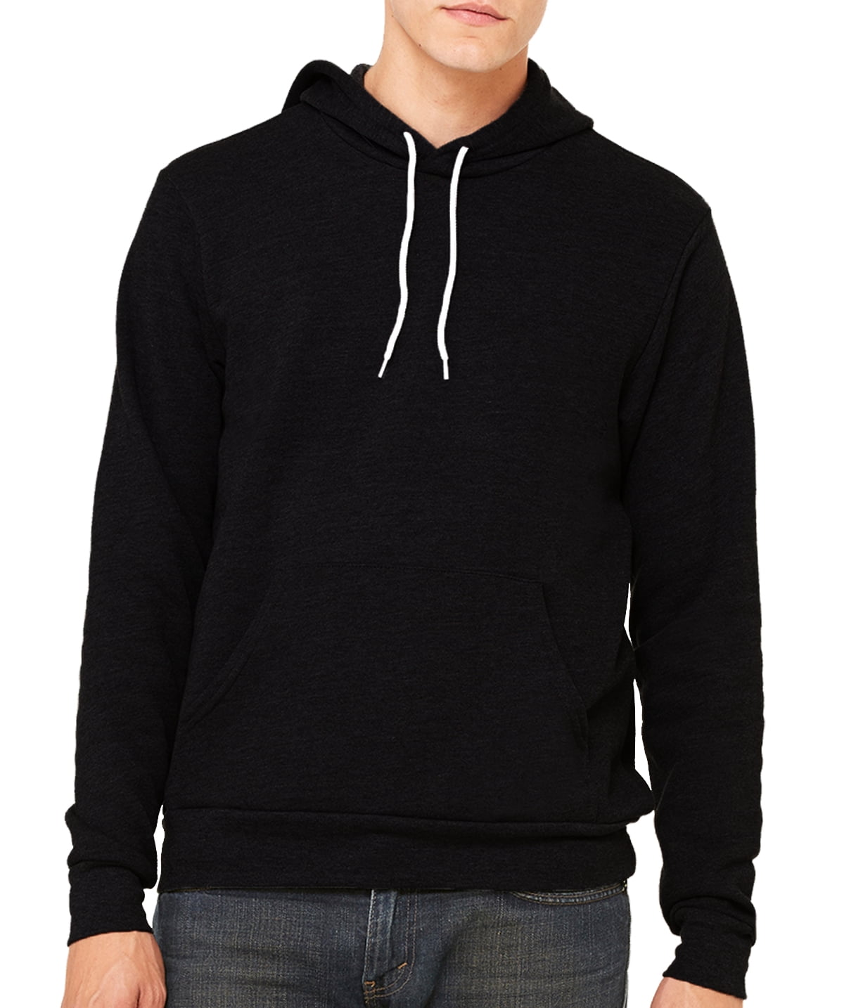 Unisex Hooded Sweater, Cotton/Poly Plain Hoodie - Black MH200HOOD 2XL ...