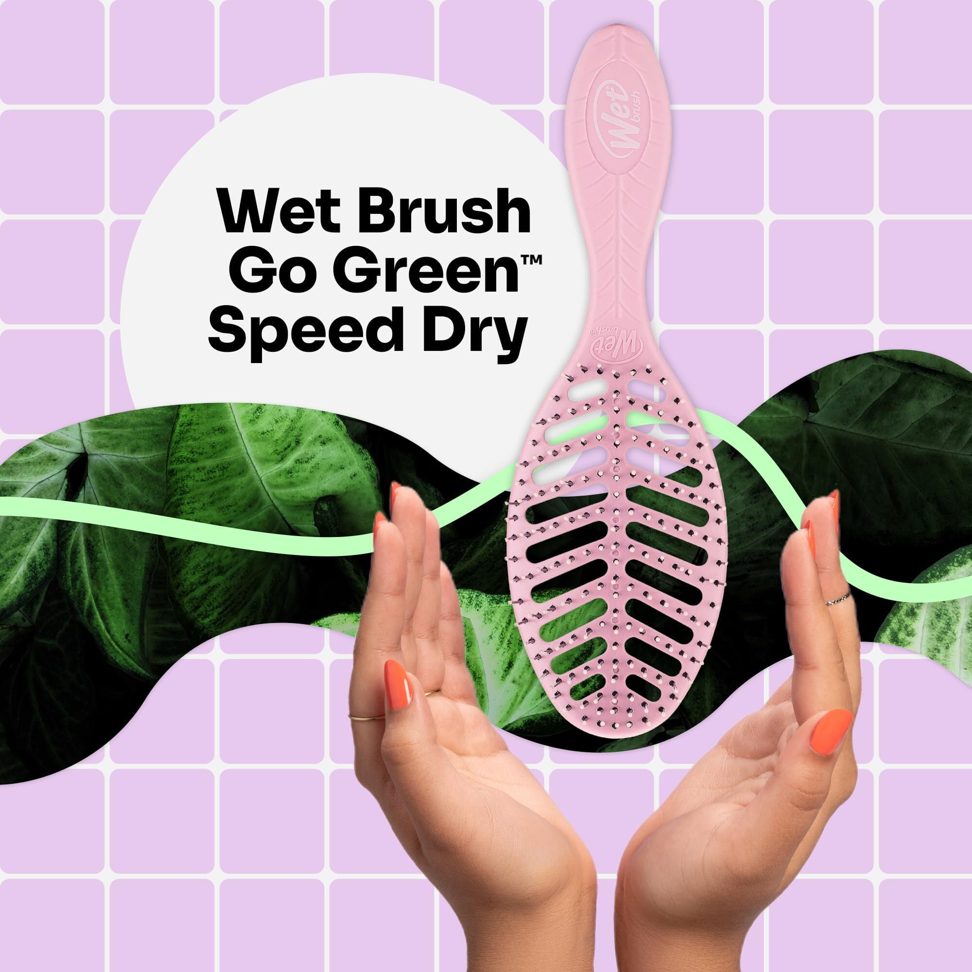 Go Green Speed Dry - Pink by Wet Brush for Unisex - 1 Pc Brush