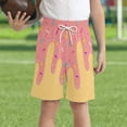 thumbnail image 2 of Ice Cream Boys Swim Trunks Baseball Shorts Quick Drying Kids Youth Ice Cream Track Short Pants 2-14 Years Red 13-14 Years, 2 of 5