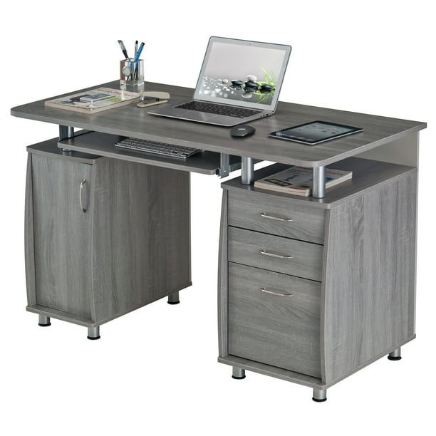Techni Mobili Complete Workstation Computer Desk with Storage Drawers