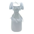 thumbnail image 4 of CNKOO Women Summer Temperament Tunic Backless Elastic Lace Adjustable Dress, 4 of 6