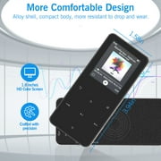 16GB MP3 Player with Bluetooth 1.8 inch Screen Portable Music Player with Speaker, Voice Recorder, Video, E-Book, Photo, Touch Buttons Digital Audio Player, Supports Expanded Up to 128GB, Black