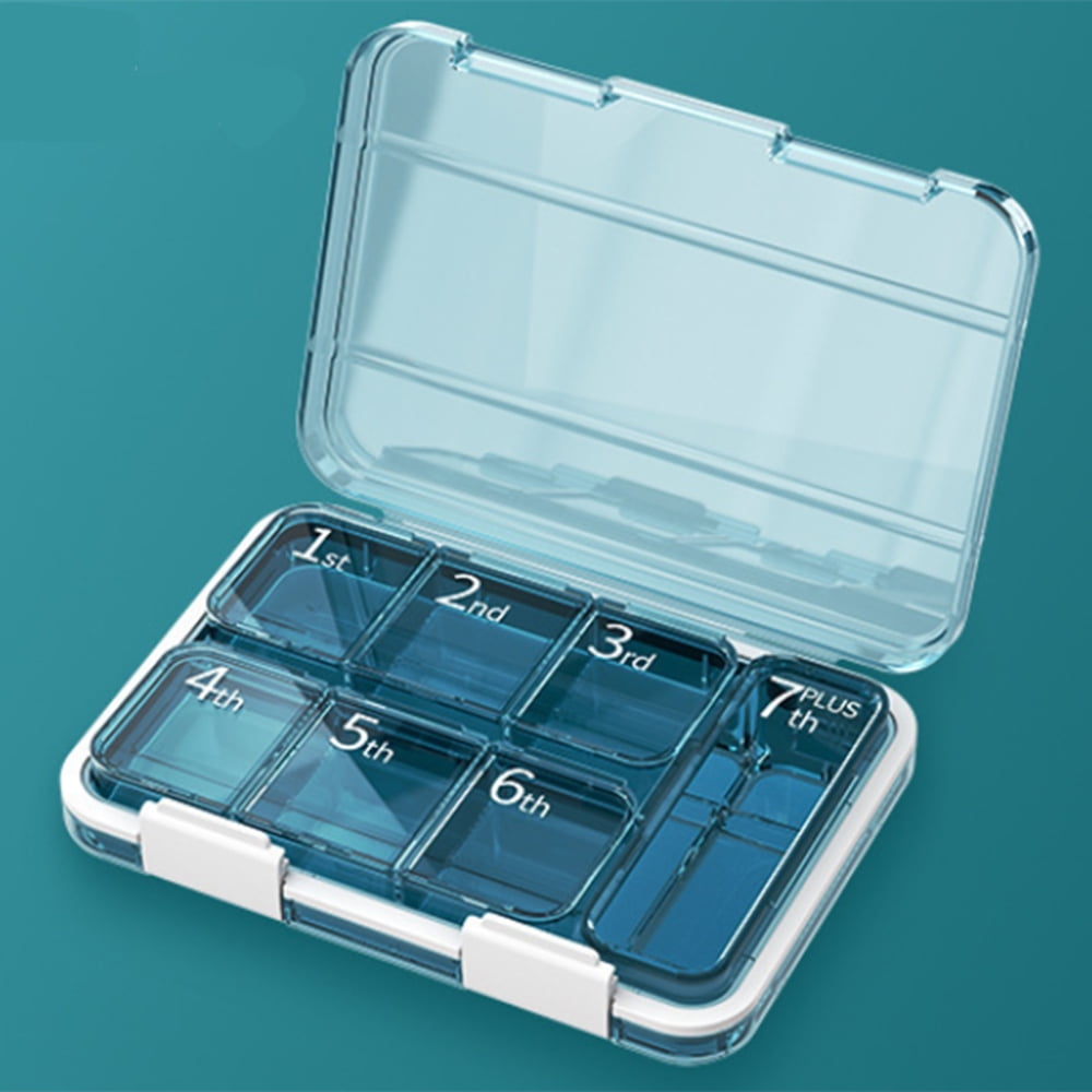 Grids Weekly Pill Organizer 7 Day Leak Proof Medicine Container for the