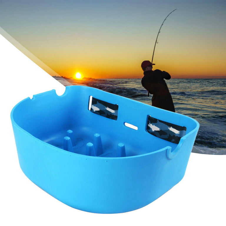 Miulika Multifunctional Line Basket Easy to Remove and Empty Light Fishing Line Tray Flexible for Outdoor Boat, Size: 34x25x12cm, Blue