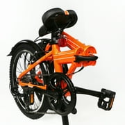 ZiZZO Via 7-Speed 20 wheel, Aluminum Folding Bicycle for all genders, Orange
