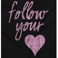 thumbnail image 2 of Follow Your Heart Cute Valentines Day Women's Long Sleeve T Shirt Brisco Brands S, 2 of 6