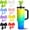 Color A, variant on 8PCS Bow Straw Toppers for Stanley Cup 30/40oz, Purple Butterfly | 8PCS bow straw toppers with silicone design, dustproof spill proof reusable covers for 10mm straws and tumblers