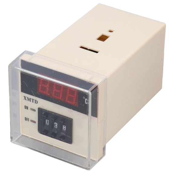 Suodoka Digital Temperature Controller LCD Display Clear XMTD-2001 0-399℃ 220V K-Type Thermocouple Relay Output Programmable Adjustable Smart Thermostat Heating Cooling Control System