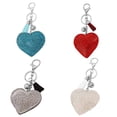 thumbnail image 4 of Borla Corazón Cristal Completo Rhinestone Bolso Charm Colgante Qarigey llavero caqui 135 * 70 mm, 4 of 6