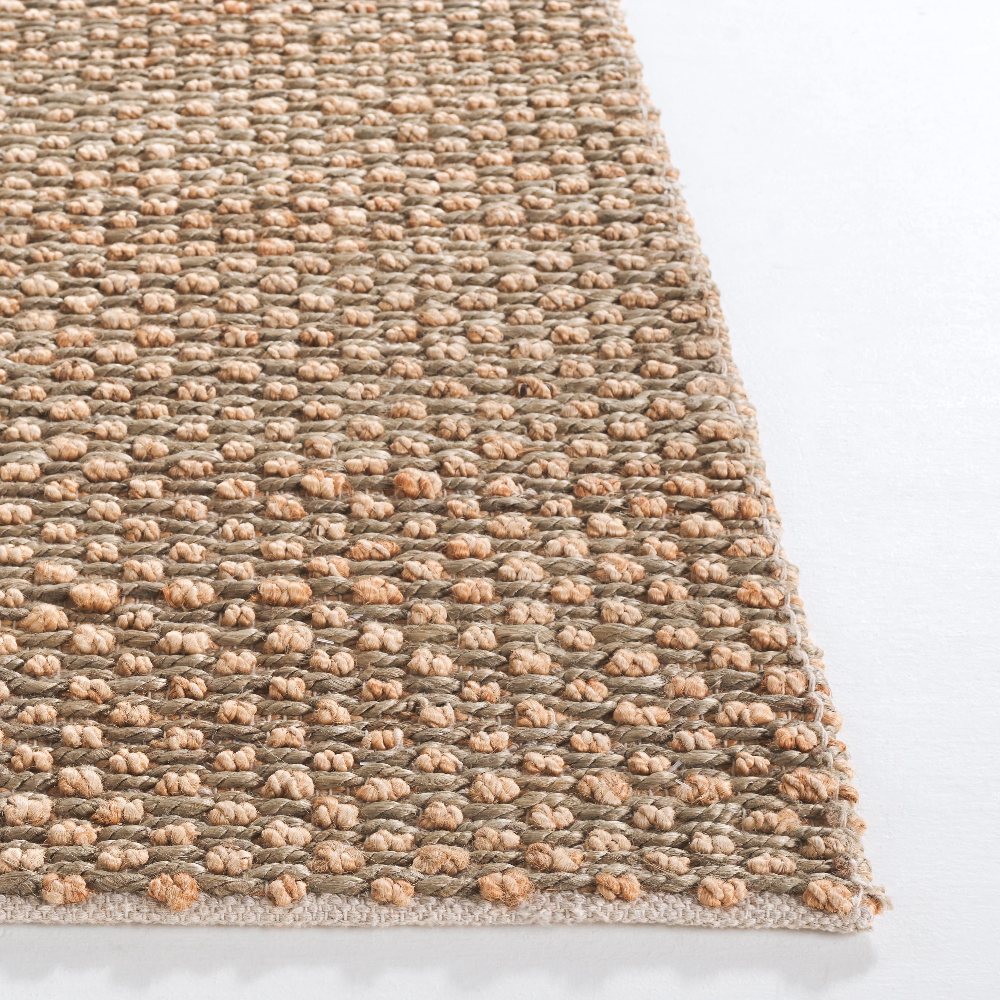 SAFAVIEH Natural Fiber Isador Abstract Area Rug, Natural/Green, 8' x 10'