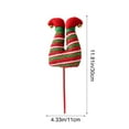thumbnail image 3 of Christmas Elf Leg Tree Decoration – Red Cloth Insert Ornament with Bell for Tree Base, Branch, or Topper Display – Festive Hat Leg Christmas Décor Prop for Holiday Fun, 3 of 5