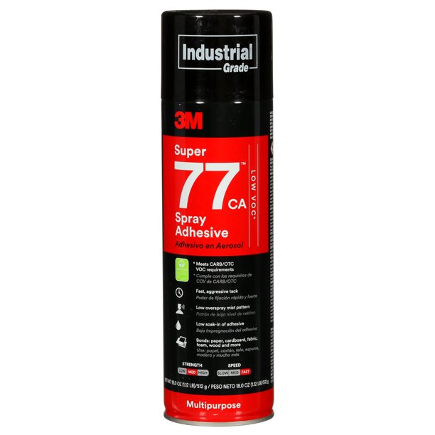 Adhesivo en aerosol 3M Super 77 multiusos, permanente, 532 ml