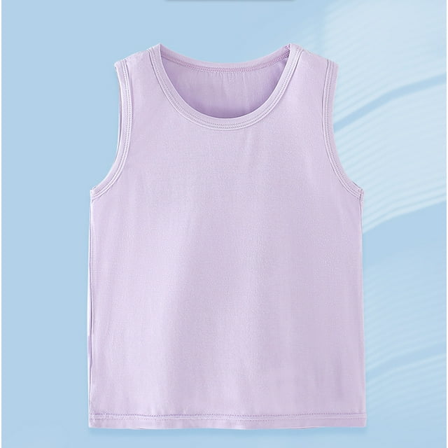 MKOSPLRT Summer Tank Tops for Kid Sleeveless Soft Tanks Crwe Neck Comzy Tanks Solid Color Workout Tanks Lightweight Going Out Tanks