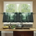 thumbnail image 4 of Yayeee Kitchen Curtains Set of 2 Light Filtering 57"x24" Over Sink Window Panels, Green Forest, 4 of 7