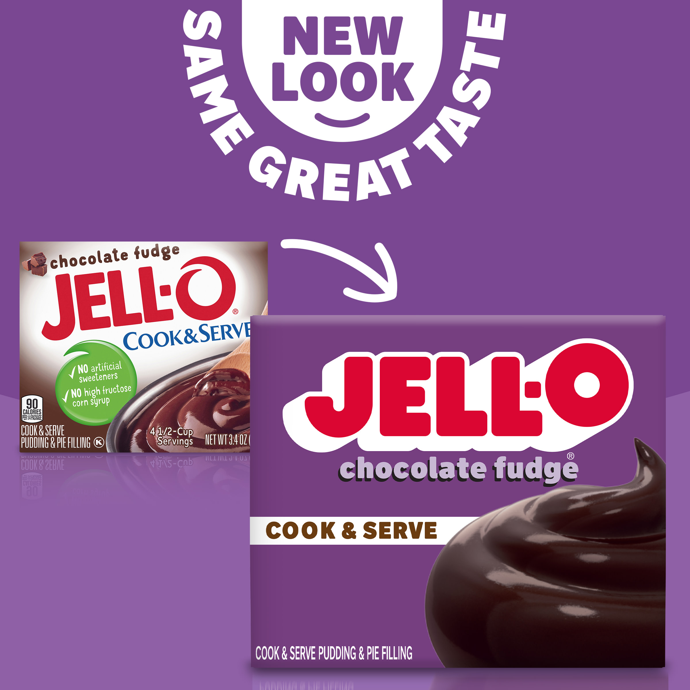 Jell-O Cook & Serve Chocolate Fudge Artificially Flavored Pudding & Pie Filling Mix, 3.4 oz Box - image 2 of 14