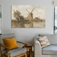 thumbnail image 6 of Dutch Windmill Landscape Painting, Windmill Wall Art, Vintage Holland Countryside Oil Painting, Landscape Oil Painting, Printable Wall Art Poster for Room Aesthetics Canvas Wall Art Poster, 6 of 7