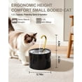 thumbnail image 4 of FWMB Ceramic Cat Water Fountain for Cats & Puppy - Ultra-Quiet 1.2L/41oz Automatic Pet Water Fountain with Pure Copper Spout, BPA-Free Non-Toxic Ceramic Bowl, Cat Fountain Indoor Black, 4 of 10