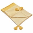 thumbnail image 2 of HomeRoots 516600 Yellow Woven Cotton Striped Throw Blanket, 2 of 5